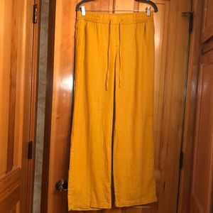 Mustard linen pants
